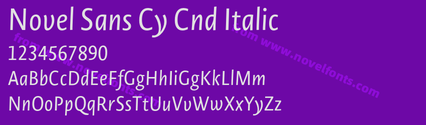 Novel Sans Cy Cnd ItalicPreview Novel Sans Cy Cnd ItalicPreview