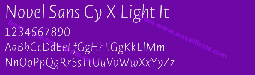 Novel Sans Cy X Light ItPreview Novel Sans Cy X Light ItPreview