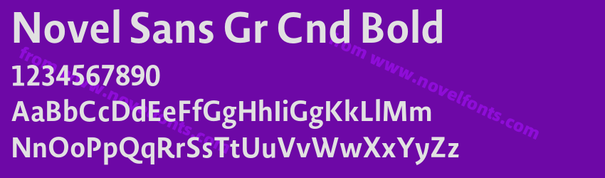 Novel Sans Gr Cnd BoldPreview Novel Sans Gr Cnd BoldPreview