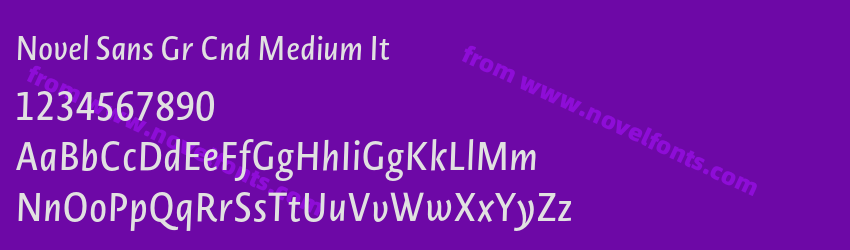 Novel Sans Gr Cnd Medium ItPreview Novel Sans Gr Cnd Medium ItPreview