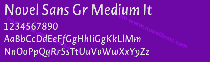 Novel Sans Gr Medium ItPreview Novel Sans Gr Medium ItPreview