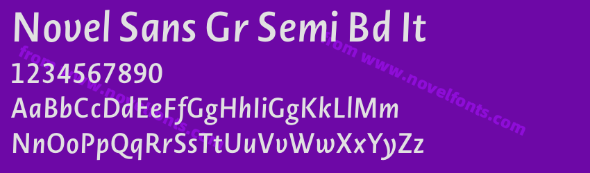 Novel Sans Gr Semi Bd ItPreview Novel Sans Gr Semi Bd ItPreview