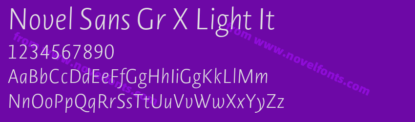 Novel Sans Gr X Light ItPreview Novel Sans Gr X Light ItPreview