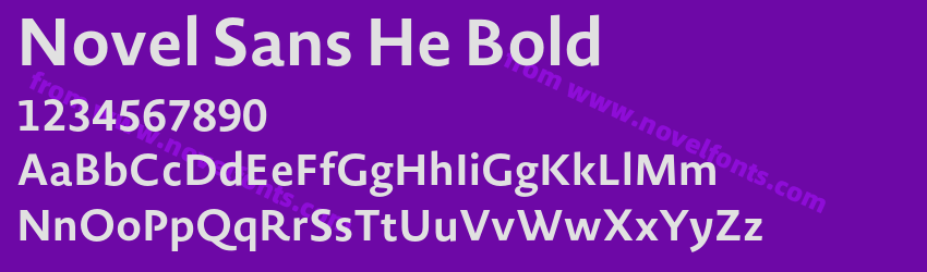 Novel Sans He BoldPreview Novel Sans He BoldPreview