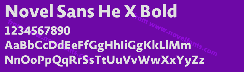 Novel Sans He X BoldPreview Novel Sans He X BoldPreview