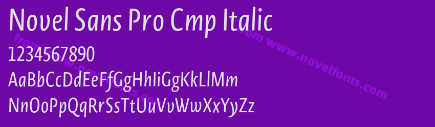 Novel Sans Pro Cmp ItalicPreview Novel Sans Pro Cmp ItalicPreview