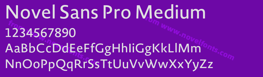 Novel Sans Pro MediumPreview Novel Sans Pro MediumPreview