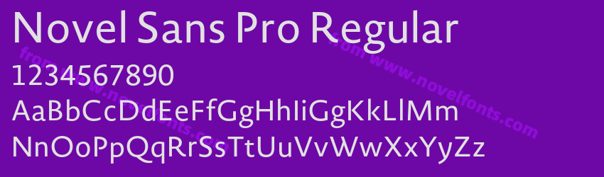 Novel Sans Pro RegularPreview Novel Sans Pro RegularPreview