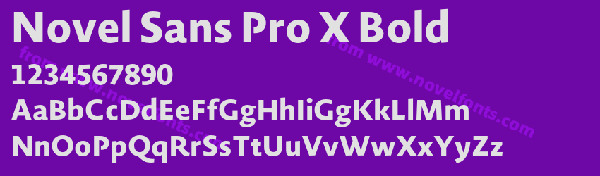 Novel Sans Pro X BoldPreview Novel Sans Pro X BoldPreview