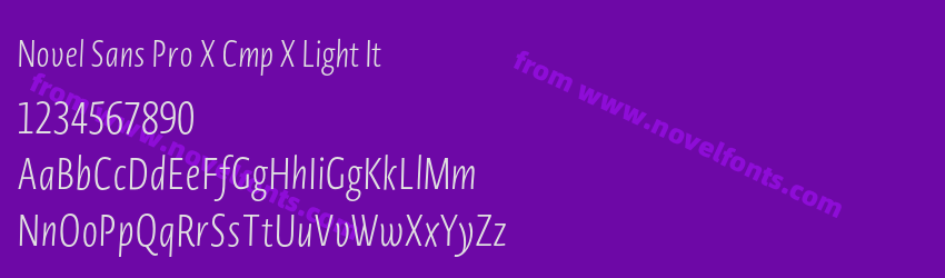Novel Sans Pro X Cmp X Light ItPreview Novel Sans Pro X Cmp X Light ItPreview