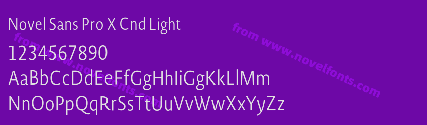 Novel Sans Pro X Cnd LightPreview Novel Sans Pro X Cnd LightPreview