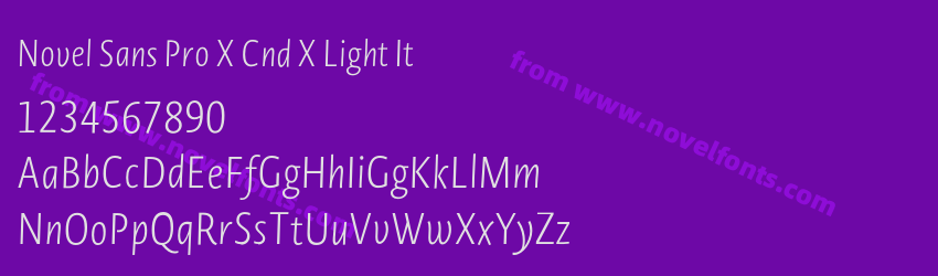 Novel Sans Pro X Cnd X Light ItPreview Novel Sans Pro X Cnd X Light ItPreview
