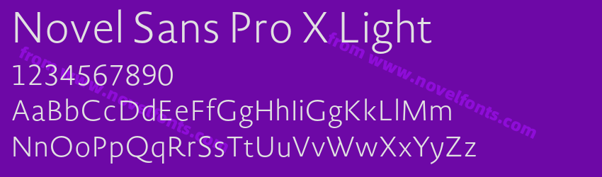 Novel Sans Pro X LightPreview Novel Sans Pro X LightPreview