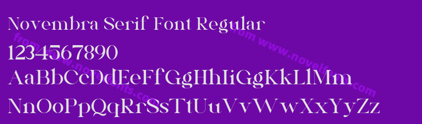 Novembra Serif Font RegularPreview Novembra Serif Font RegularPreview