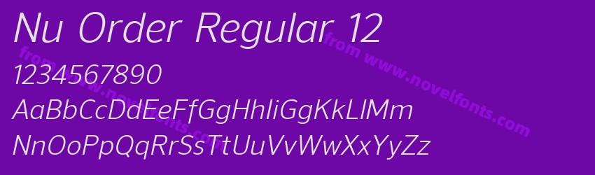 Nu Order Regular 12Preview Nu Order Regular 12Preview