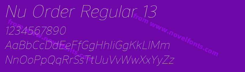 Nu Order Regular 13Preview Nu Order Regular 13Preview