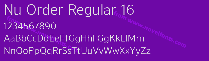 Nu Order Regular 16Preview Nu Order Regular 16Preview