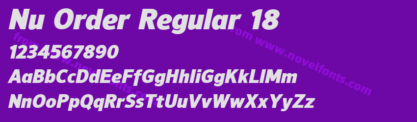 Nu Order Regular 18Preview Nu Order Regular 18Preview