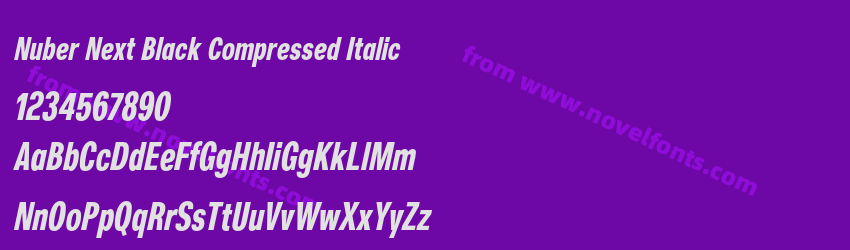 Nuber Next Black Compressed ItalicPreview Nuber Next Black Compressed ItalicPreview