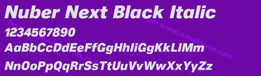 Nuber Next Black ItalicPreview Nuber Next Black ItalicPreview