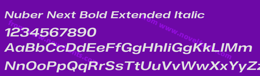 Nuber Next Bold Extended ItalicPreview Nuber Next Bold Extended ItalicPreview