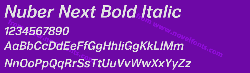 Nuber Next Bold ItalicPreview Nuber Next Bold ItalicPreview