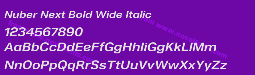 Nuber Next Bold Wide ItalicPreview Nuber Next Bold Wide ItalicPreview