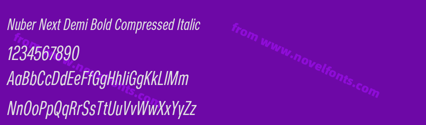 Nuber Next Demi Bold Compressed ItalicPreview Nuber Next Demi Bold Compressed ItalicPreview