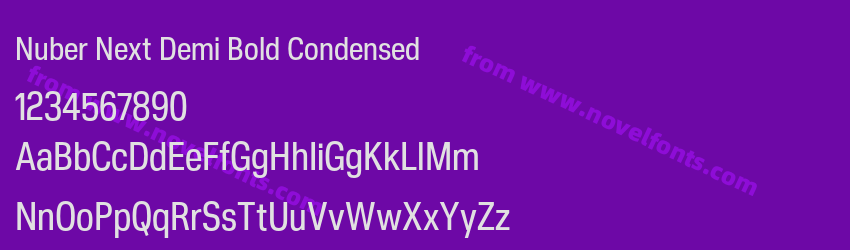 Nuber Next Demi Bold CondensedPreview Nuber Next Demi Bold CondensedPreview