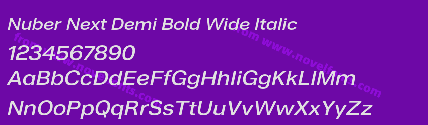 Nuber Next Demi Bold Wide ItalicPreview Nuber Next Demi Bold Wide ItalicPreview