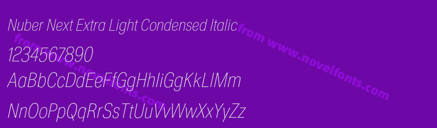 Nuber Next Extra Light Condensed ItalicPreview Nuber Next Extra Light Condensed ItalicPreview