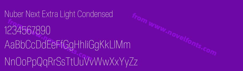 Nuber Next Extra Light CondensedPreview Nuber Next Extra Light CondensedPreview