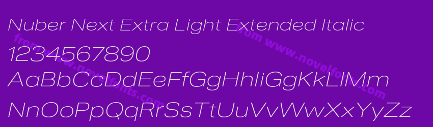 Nuber Next Extra Light Extended ItalicPreview Nuber Next Extra Light Extended ItalicPreview