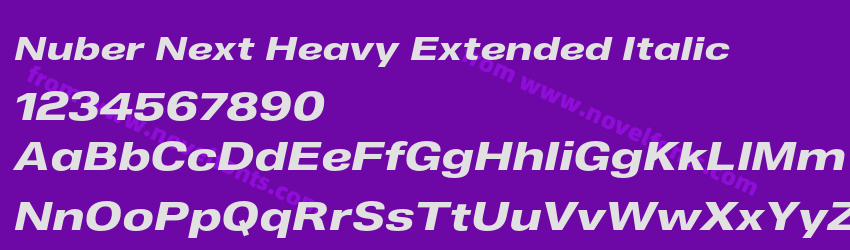 Nuber Next Heavy Extended ItalicPreview Nuber Next Heavy Extended ItalicPreview