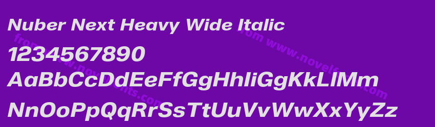 Nuber Next Heavy Wide ItalicPreview Nuber Next Heavy Wide ItalicPreview