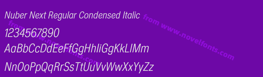 Nuber Next Regular Condensed ItalicPreview Nuber Next Regular Condensed ItalicPreview