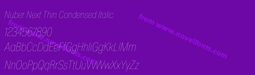 Nuber Next Thin Condensed ItalicPreview Nuber Next Thin Condensed ItalicPreview