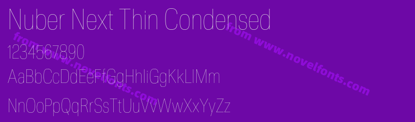 Nuber Next Thin CondensedPreview Nuber Next Thin CondensedPreview
