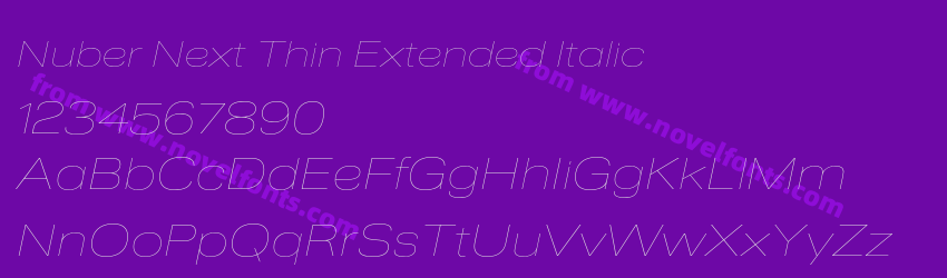 Nuber Next Thin Extended ItalicPreview Nuber Next Thin Extended ItalicPreview