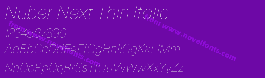 Nuber Next Thin ItalicPreview Nuber Next Thin ItalicPreview