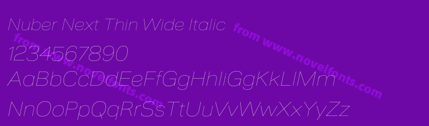 Nuber Next Thin Wide ItalicPreview Nuber Next Thin Wide ItalicPreview