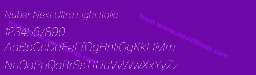 Nuber Next Ultra Light ItalicPreview Nuber Next Ultra Light ItalicPreview