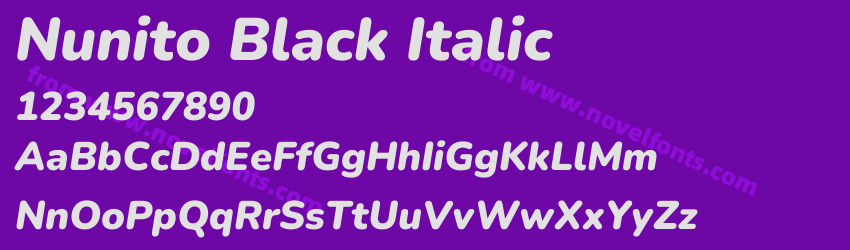 Nunito Black ItalicPreview Nunito Black ItalicPreview