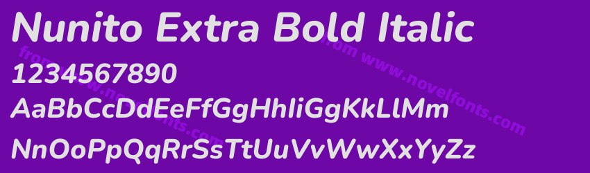 Nunito Extra Bold ItalicPreview Nunito Extra Bold ItalicPreview