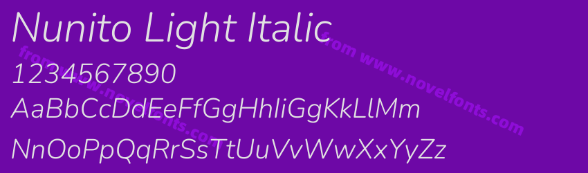 Nunito Light ItalicPreview Nunito Light ItalicPreview