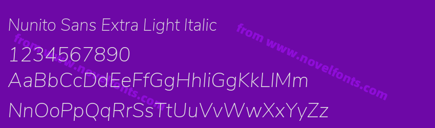 Nunito Sans Extra Light ItalicPreview Nunito Sans Extra Light ItalicPreview