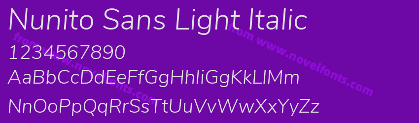 Nunito Sans Light ItalicPreview Nunito Sans Light ItalicPreview