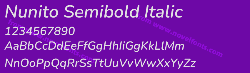Nunito Semibold ItalicPreview Nunito Semibold ItalicPreview