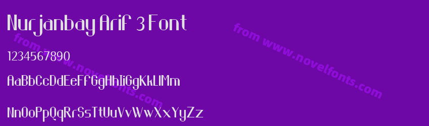 Nurjanbay Arif 3 FontPreview Nurjanbay Arif 3 FontPreview