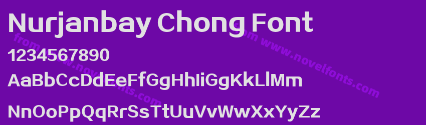 Nurjanbay Chong FontPreview Nurjanbay Chong FontPreview